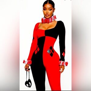 Comic Queen 4 Piece Set - Red/combo - Halloween